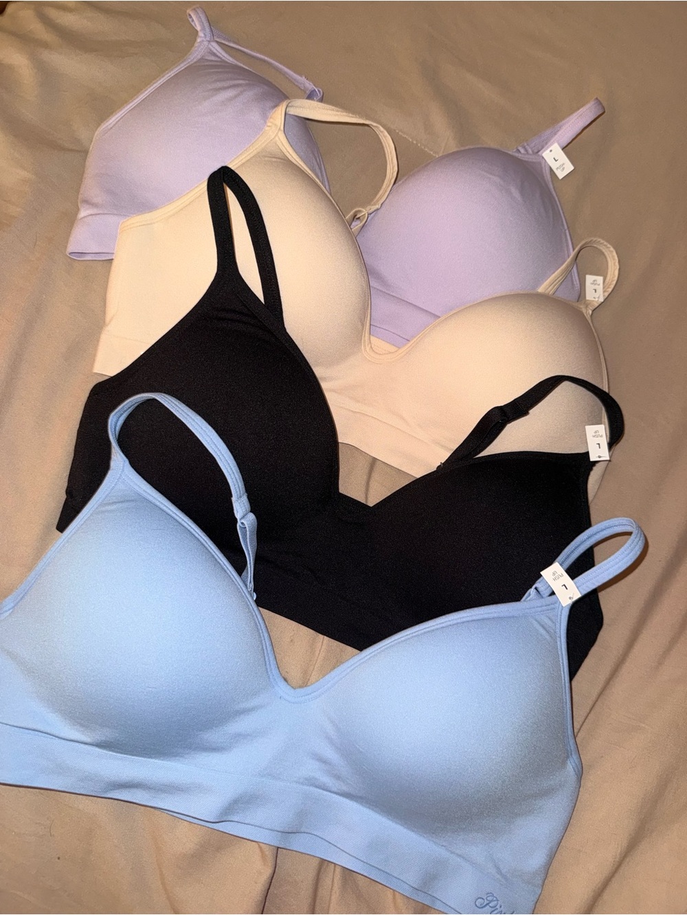 Seamless Everyday Bralette - Black, Light Blue, Cream, Lavender NWT